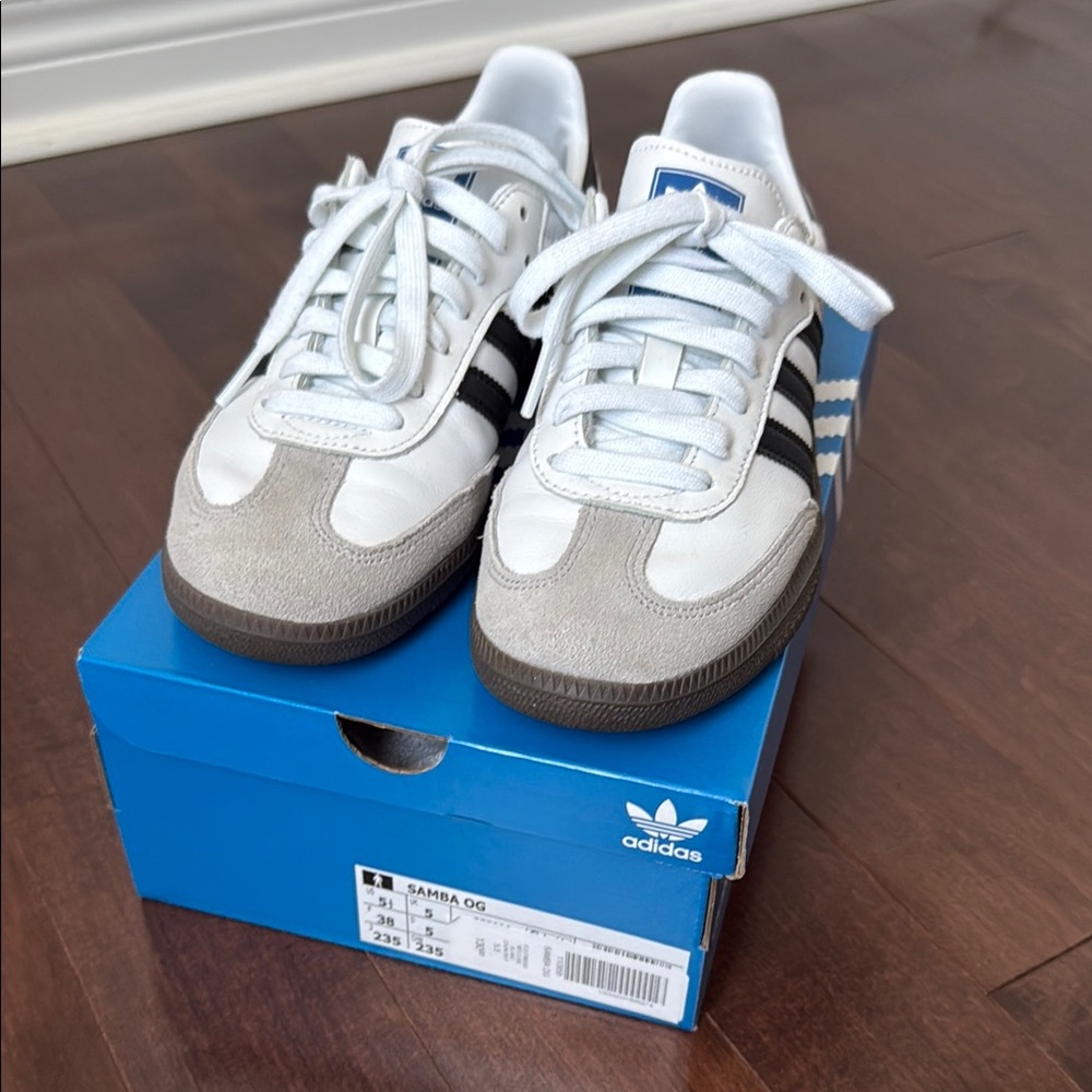 Adidas Samba OG White and Black Shoes